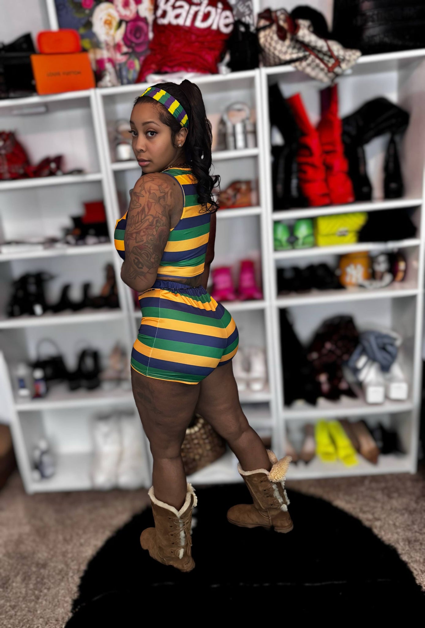 Mardi Gras Short Set