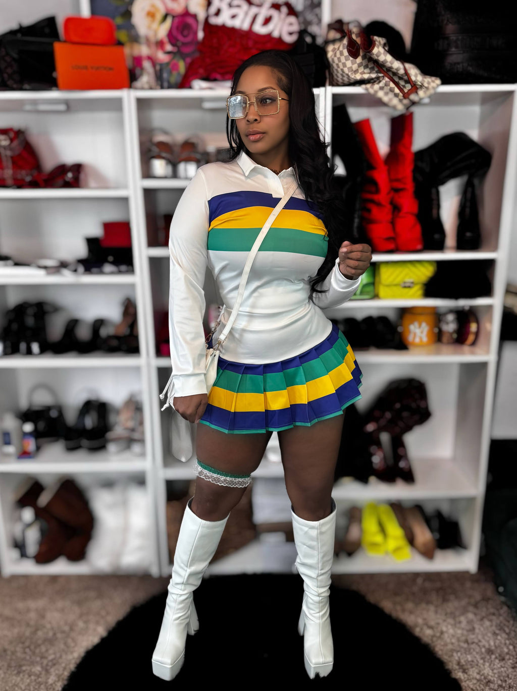 Mardi Gras Mamba White Set