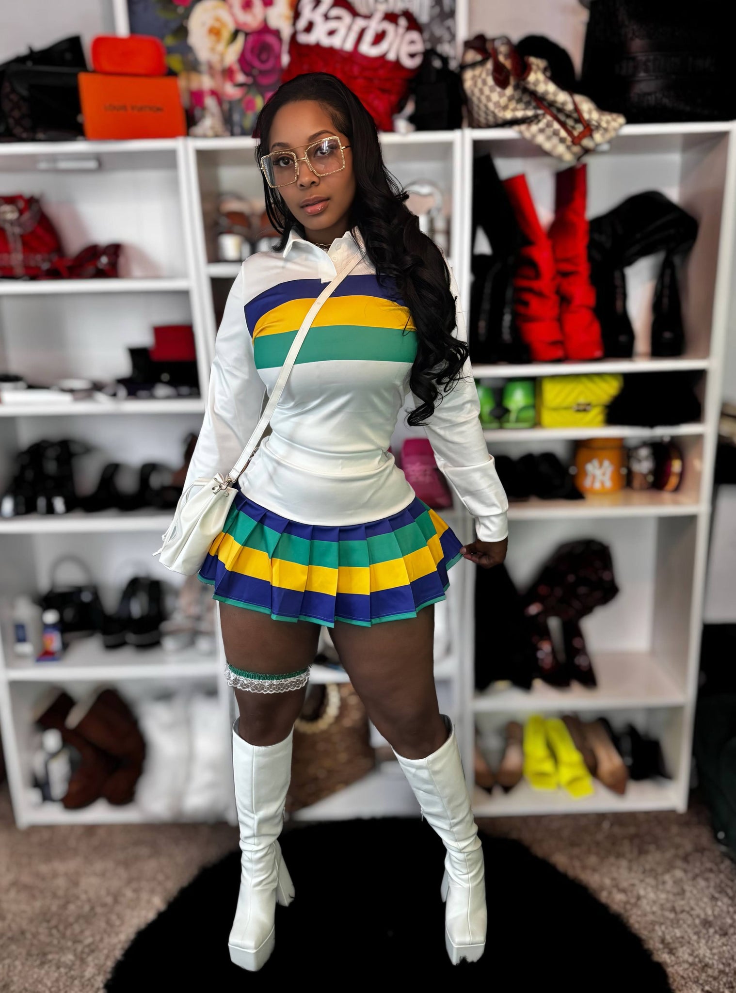 Mardi Gras Mamba White Set