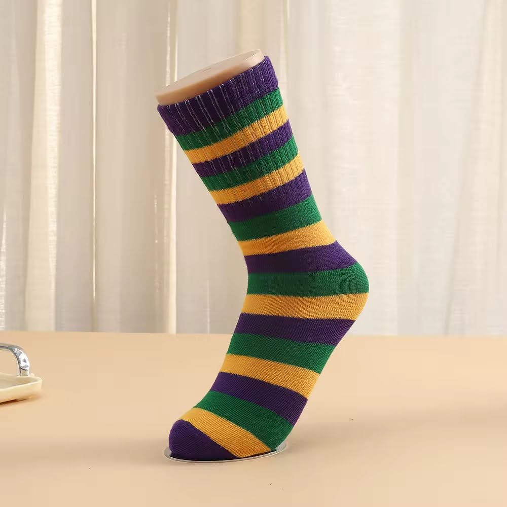 Mardi Gras High-Crew Socks