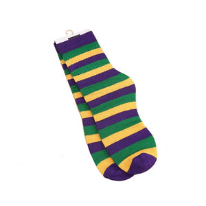 Mardi Gras High-Crew Socks