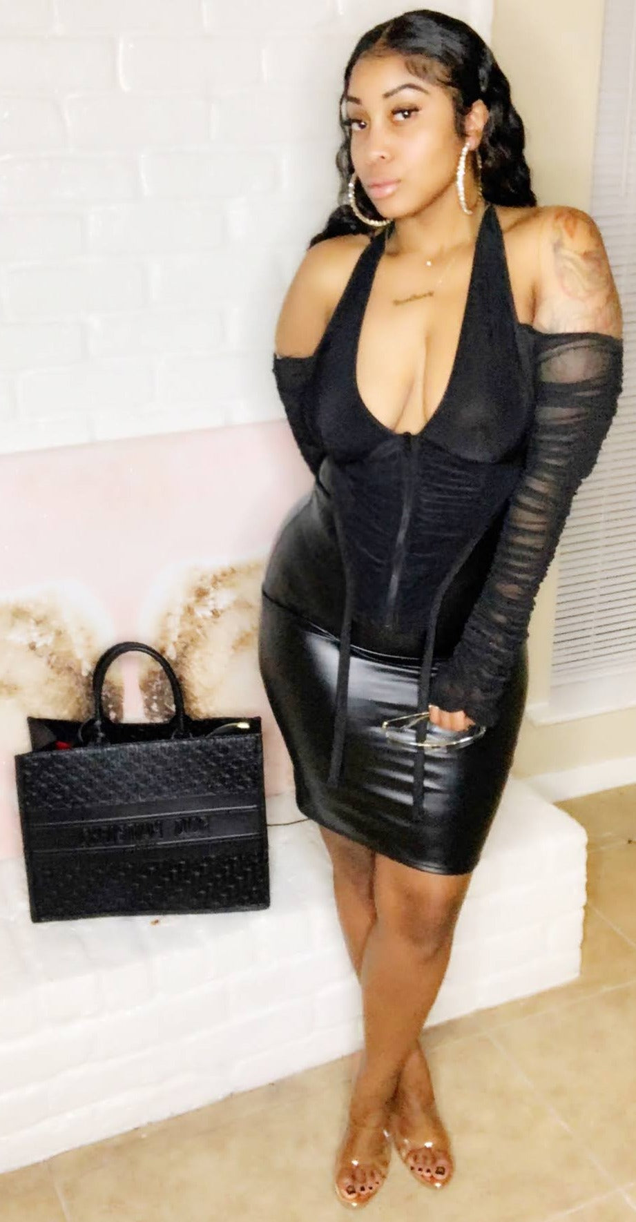 Faux Leather Skirt