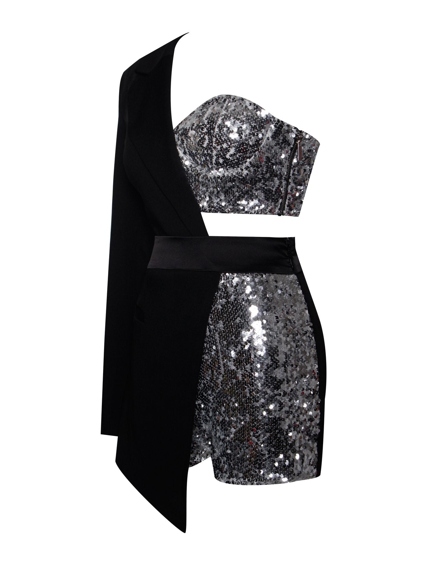 Knock-Out Sequin Blazer Romper