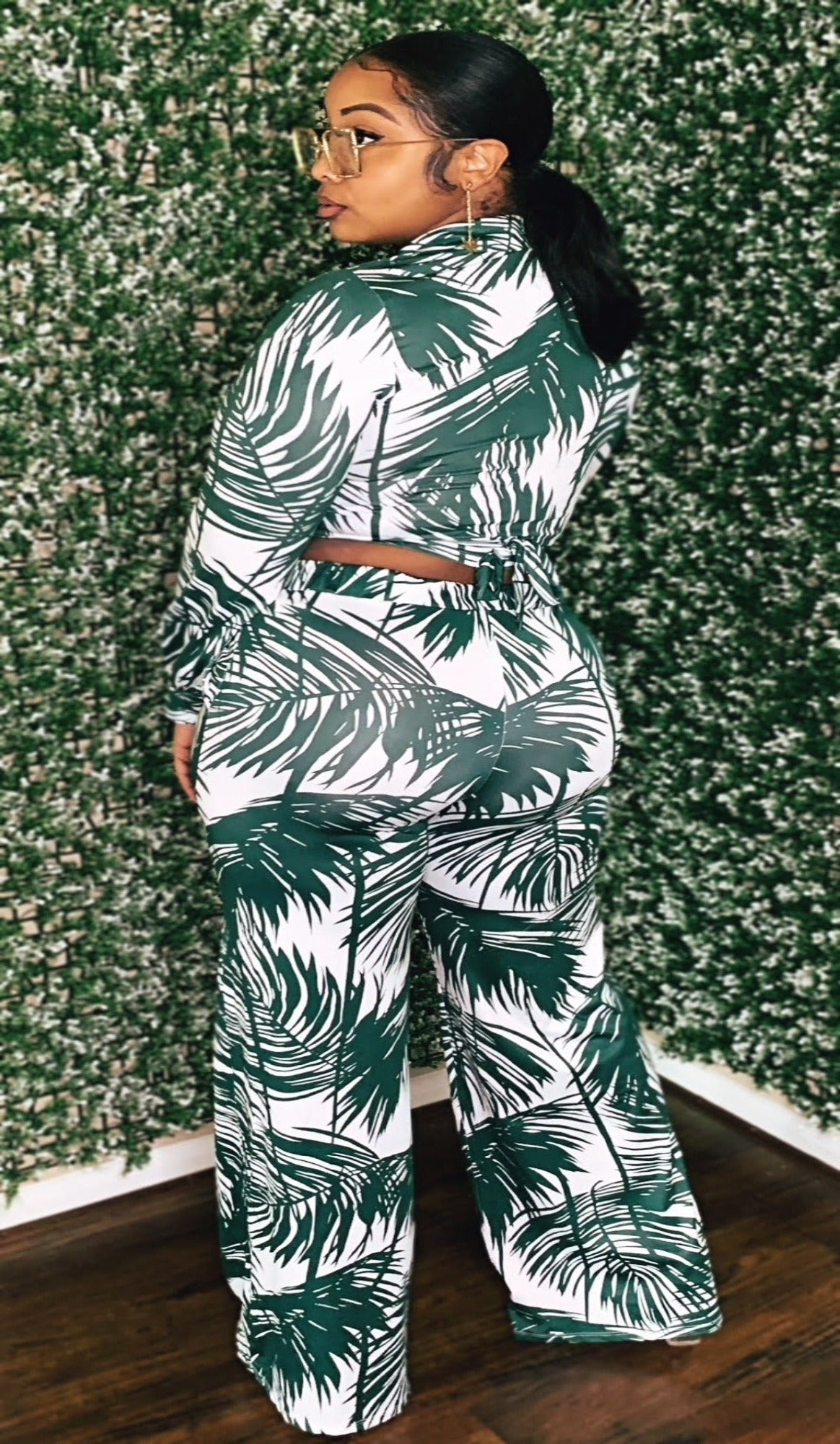 Palm Beach Pants Set (Plus Size Available)